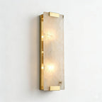 Rectangular Natural Alabaster Wall Sconce