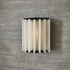 SYLIRA RIBBED ALABASTER PANEL SCONCE by Bling Lighting Studio