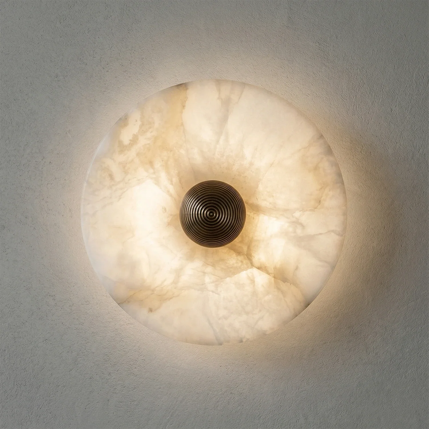 Round Alabaster Wall Lamp
