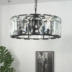 Round Crystal Calcite Chandelier