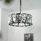 Round Crystal Calcite Chandelier