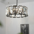 Round Crystal Calcite Chandelier