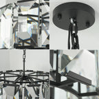 Round Crystal Calcite Chandelier