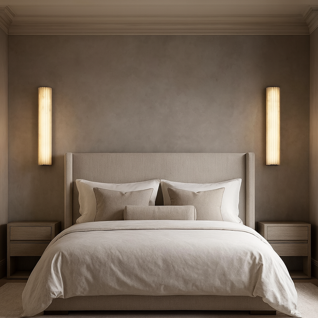 Marlo Alabaster Wall Sconce 18" detail view