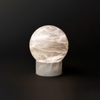 Wenny Round Alabaster Table Lamp by Bling Lighting Studio