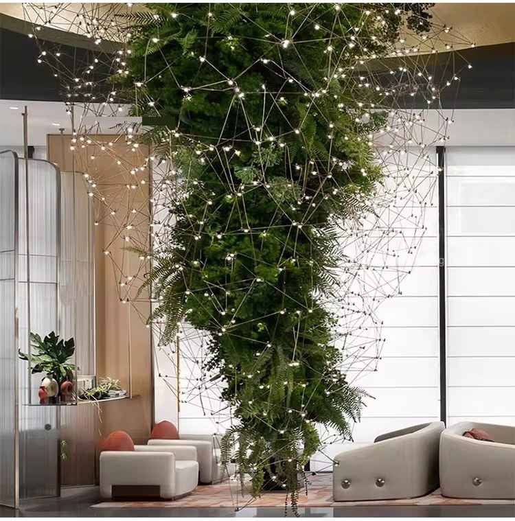 Lucia: Artifical Tree Chandelier - Entryway Chandelier - Foyer Light Fixtures