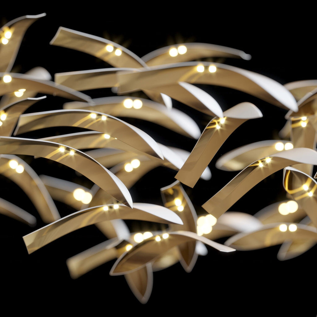 Gold Wing Flight Chandelier