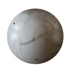Vintage Round Alabaster Flush Mount Ceiling Light material and finish detail
