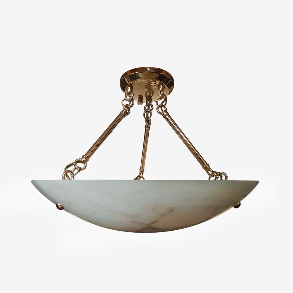 Vintage Round Alabaster Ceiling Lamps