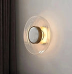 Celeste Dish Alabaster Wall Sconce by Bling Lighting Studio