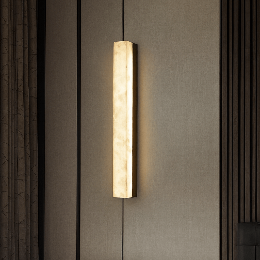 Linden Alabaster Sconce, Black additional product view