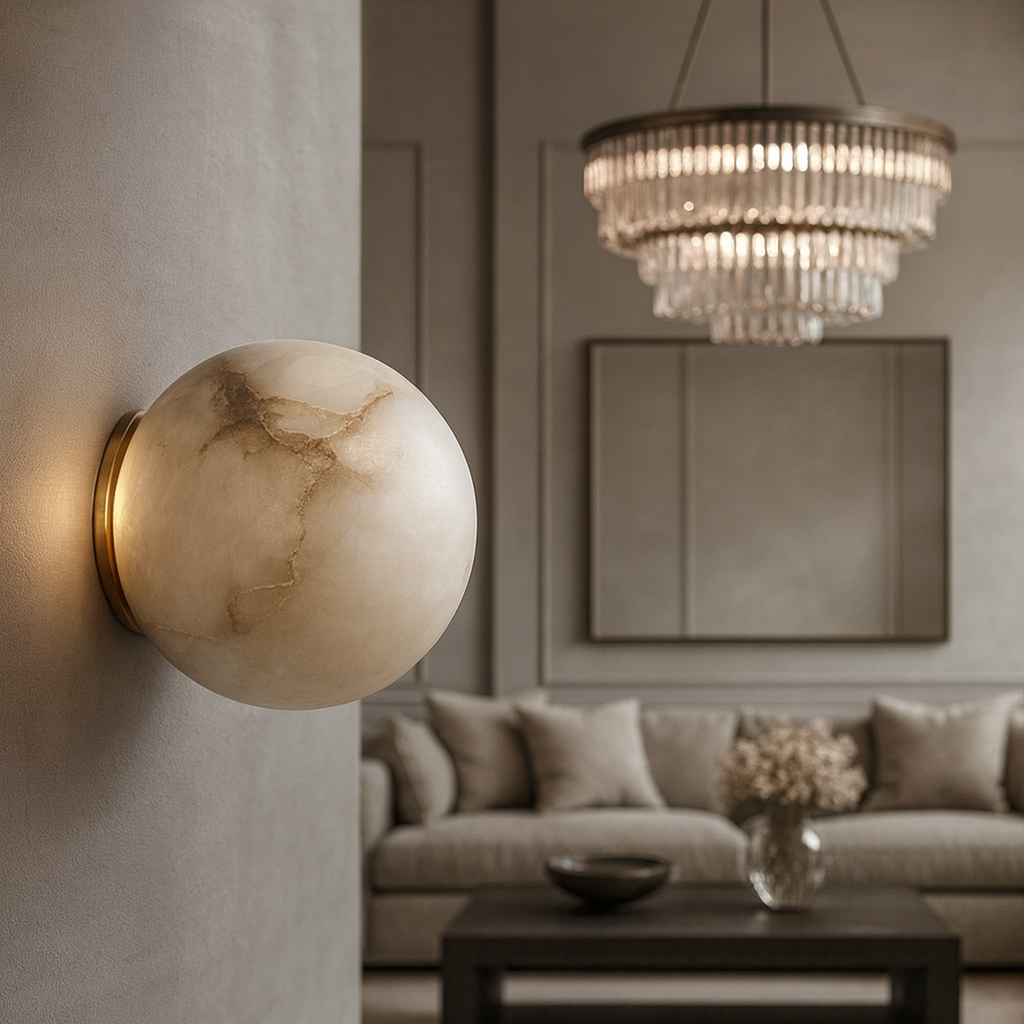 Moonshade Alabaster Light lighting fixture detail view