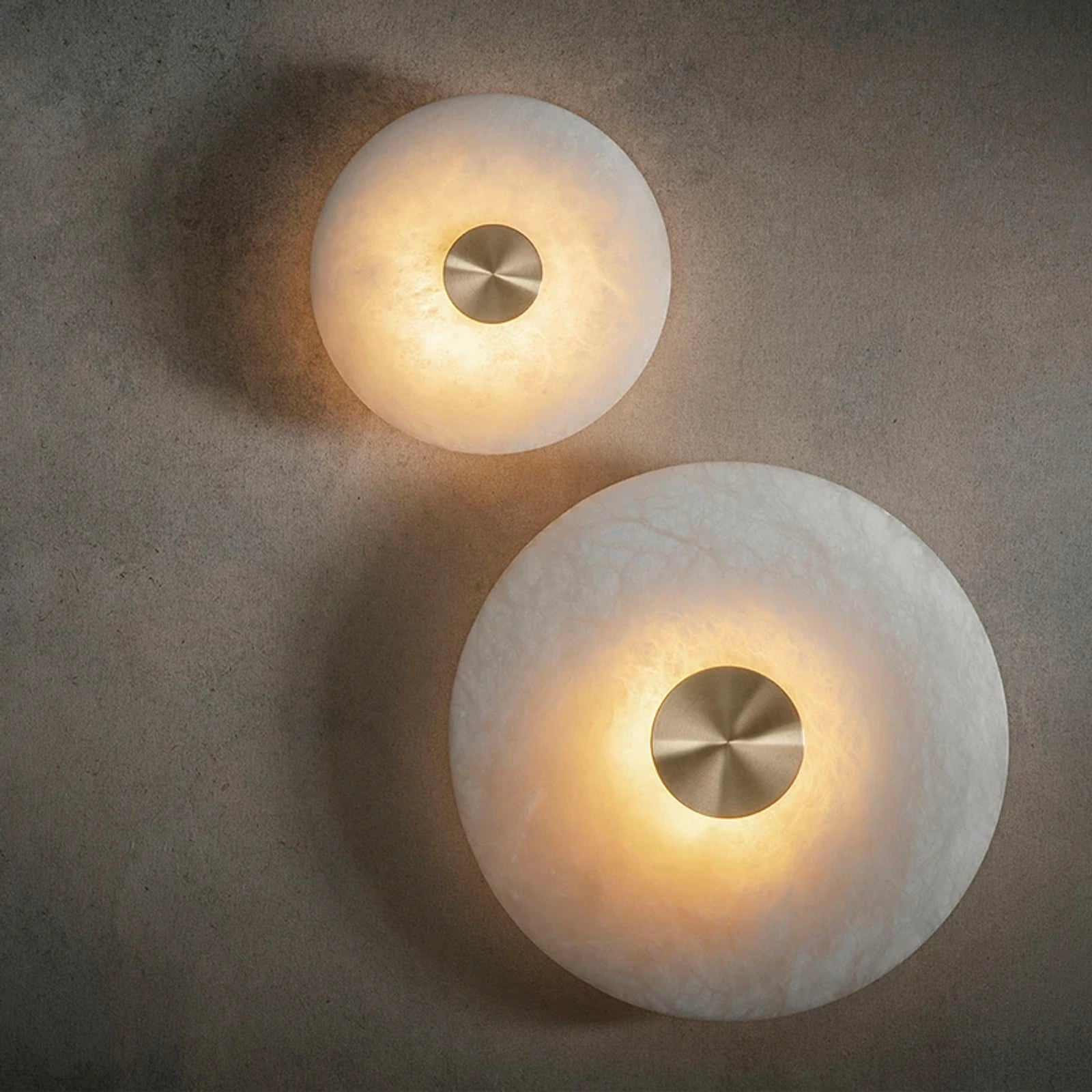 Solena Alabaster Disc Wall Sconce
