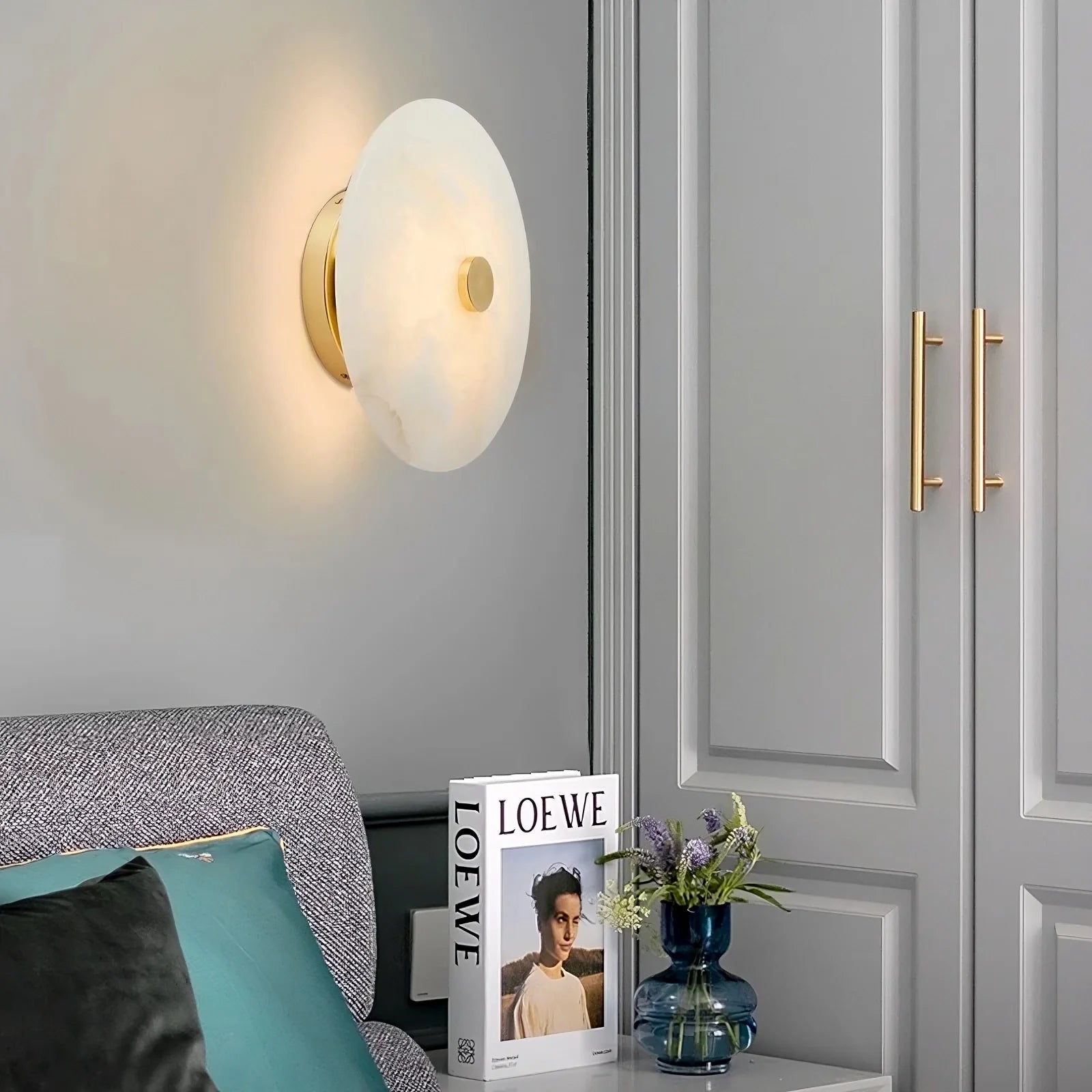 Witney Alabaster & Copper Wall Sconce