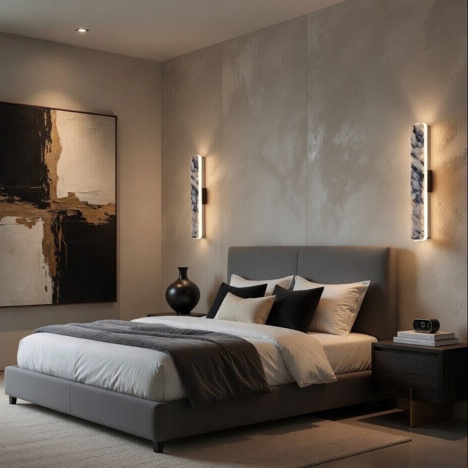 Warner Alabaster LED Wall Sconce detail view