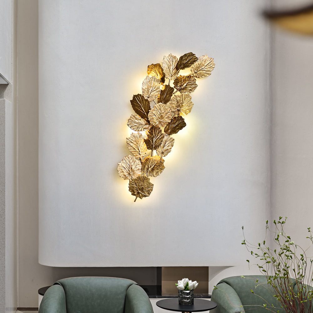 Gold Leaf Handmade Branch Wall Sconce product image