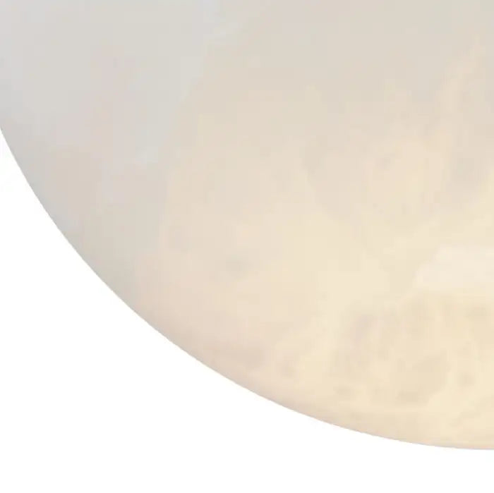 Large 'Moon' Alabaster and Brass Pendant Lamp by Denis de la Mesiere